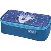 Herlitz Wild Animals Wolf, Hartschalenetui für Stifte, Polyester, Blau, Abbildung, Reißverschluss, Kind