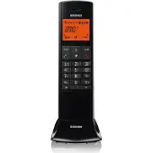 Brondi Lemure, DECT-Telefon, Kabelloses Mobilteil, Freisprecheinrichtung, 50 Eintragungen, Anrufer-Identifikation, Schwarz