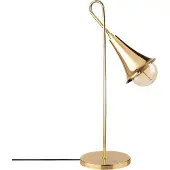 Opviq , Moderne Tischlampe aus Eisen, Gold, 18 x 30 cm, Höhe 57 cm, E27 Fassung, max. 40 W, IP20, 200 cm Kabel mit Schalter | Elegantes Design für Zuhause & Hotel.