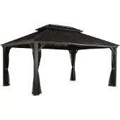 Sojag Messina 1216 Pavillon mit festem Dach mit Moskitonetz 4x5 m