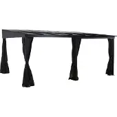 Sojag Anbaupavillon "St. Barthelemy 12x16", grau (anthrazit, anthrazit), B/H/T: 483cm x 240cm x 363,5cm, Pavillons, Anbaupavillon, BxTxH: 483x363x240 cm