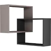 CALICOSY | Wandregal Ring braun Spanplatte 68x68x60 cm | NADUVI