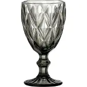 Bloomingville Weinglas ASANA Grau 15x8 cm Glas 260 ml Geprägtes Muster
