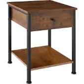 TecTake - Nachtkastje Bradford 40x40x55,5cm - industrieel donkerbruin - 404698