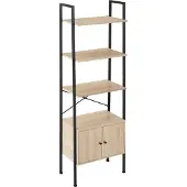 TecTake - Wandregal Hängeschrank Bücherregal Brentwood - 57,5x34x173cm - industriell - hellbraun - 404707