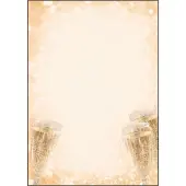 Sigel Motivpapier Champagne, A4, 90 g/m², Sektglas-Motiv, 100 Blatt