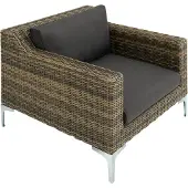 TecTake Modulares Aluminium Rattanset Villanova 85 x 89 x 72 cm