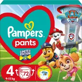 Pampers Hose Paw Patrol Größe 4 Einweg-Pull-Up-Windeln 9-15 kg 72 Stück