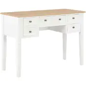 vidaXL Schreibtisch Weiß 109,5 x 45 x 77,5 cm Holz