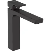 Hansgrohe Vernis Shape Einhebel-Waschtischmischer 190 mit isolierter Wasserführung ohne Ablaufgarnitur, Mattschwarz