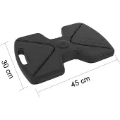 Unilux Fußstütze Updown, ergonomisch, neigbar, Anti-Rutsch-Belag, L 430 x B 337 x H 135/90 mm, PP & Silikon, schwarz