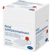 Peha Schlitzkompressen 7,5x7,5 cm steril 25x2 St Kompressen