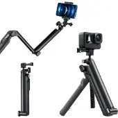 Telesin 3-Way Selfie Stick für GoPro mit Stativ und Wackelkopf