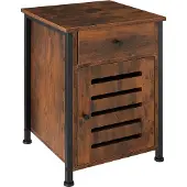 TecTake - Nachtkastje bijzettafel Waterford - 40x42x60,5cm - industrieel - donkerbruin - 404724