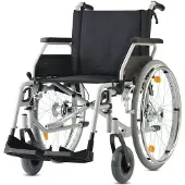 Bischoff & Bischoff Rollstuhl S-Eco 300 mit Trommelbremse, Standardrollstuhl faltbar Faltrollstuhl, bis 125 kg - Sitzbreite: 40 cm