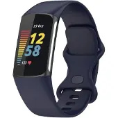 Cover-Discount Fitbit Charge 5 - Silikon Sportarmband dunkelblau