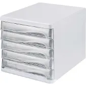 Helit Schubladenbox transparent mit 5 Schubladen