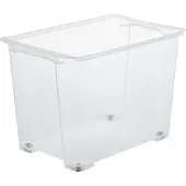 Rotho Box mit Rädern 65 l EVO EASY, Farbe:Transparent