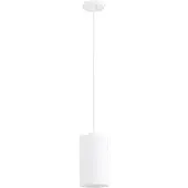 Licht-Erlebnisse Pendelleuchte Modern BENTO Weiß Metall Stoff E27 wohnliche Hängelampe Wohnzimmer Esszimmer Esstisch