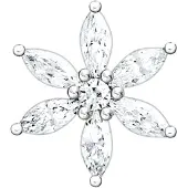 Thomas Sabo Einzel Ohrstecker Blume weiße Steine