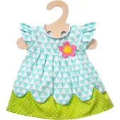 Heless Puppenbekleidung Blumenkleid blau/grün 28-35 cm