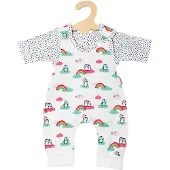 Heless pinguin Puppenkleidung weiß/grau Größe 28-35 cm 2-teilig