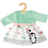 Heless puppenkleid Penguin Dots 35-45 cm Baumwolle mintgrün/weiß