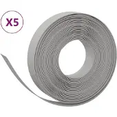 vidaXL Rasenkanten 5 Stk. Grau 10 m 10 cm Polyethylen
