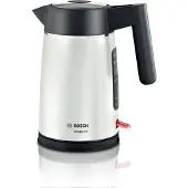 Bosch TWK5P471 DesignLine Wasserkocher 1,7 l 2400 W Schwarz Silber