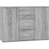 vidaXL Sideboard Grau Sonoma 91x29,5x65 cm Holzwerkstoff