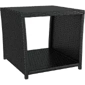vidaXL 3-tlg. Garten-Lounge-Set Schwarz Poly Rattan & Stahl