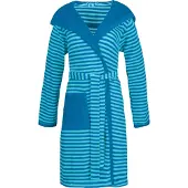 Esprit Bademantel Striped Hoody Turquoise Damen-M