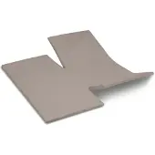 Cinderella Doppelt geteiltes Topper-Spannbettlaken Sundays Taupe (Satin)-180 x 200 cm