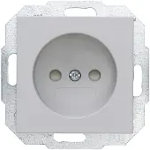 Kopp 948634082 ATHENIS - Steckdose ohne Erde, Farbe: grau matt