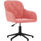 vidaXL Bürostuhl Drehbar Rosa Samt
