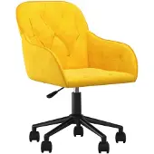 vidaXL Bürostuhl Drehbar Gelb Samt