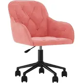 vidaXL Bürostuhl Drehbar Rosa Samt