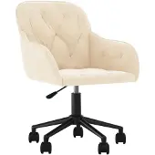 vidaXL Bürostuhl Drehbar Creme Samt