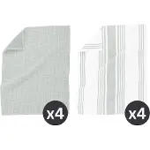Tiseco Küchenhandtuch Home Studio Combo Light Grey (4er-Set) - 50 x 70 cm