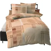 Kaeppel Satin Bettwäsche 135x220 cm + 80x80 cm Mandarine Bettbezug
