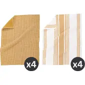 Tiseco Küchenhandtuch Home Studio Combo Camel (4er-Set) - 50 x 70 cm