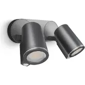 Steinel Spot DUO, Wandbeleuchtung für den Außenbereich, Schwarz, Aluminium, Kunststoff, IP44, Fassade, II