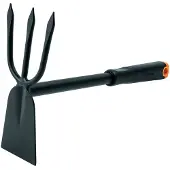 Fiskars Ergonomische Hacke – Stahlkopf – Zerkleinert Erdklumpen, kultiviert und jätet Unkraut