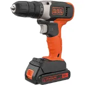 Black & Decker BCD001C1-QW, Handbohrmaschine, Ohne Schlüssel, Schwarz, Rot, 1 cm, 2,5 cm, 1 cm