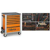HBM Beta 7 Werkzeugwagen zum Beladen, orange, 240-teilig, 2400S O7/E-S
