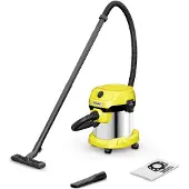 Kärcher WD 2 Plus S V-15/4/18, 1000 W, Trommel-Vakuum, Trocken&Nass, Staubbeutel, 15 l, Schaum