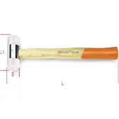 Beta 013900535 1390N 35 Nylonhämmer, Holzgriff