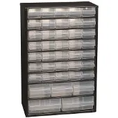 Raaco Stahl-Schubladenschrank mit 40 Schubladen - 30 x 15 x 47 cm