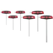 Wiha 334DSK6 Stiftschlüssel mit Quergriff Set ComfortGrip Sechskant 6-tlg. mit Seitenabtrieb, mattverchromt (26247)