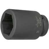 Bahco 1-1/2 Kraft-Steckschlüssel-Einsatz, lang, Sechskant, 95 mm, phosphatiert